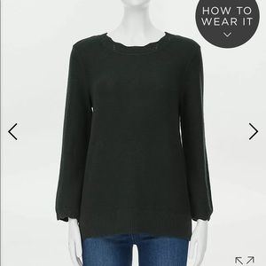 LOFT Outlet Green Sweater Large